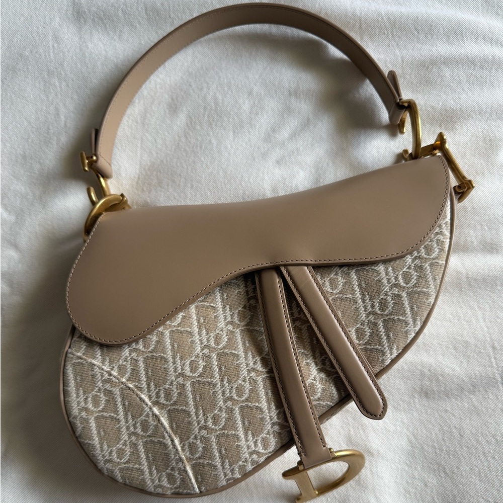 Dior Monogram Saddle Bag Tan - Picture 2 of 8